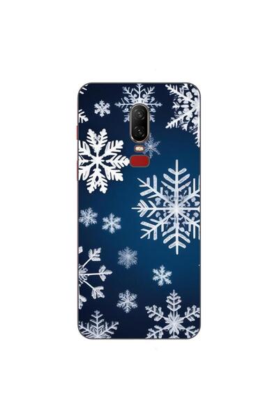 OEM Husa compatibila cu OnePlus 6 Silicon Gel Tpu Model Fulgi de Nea