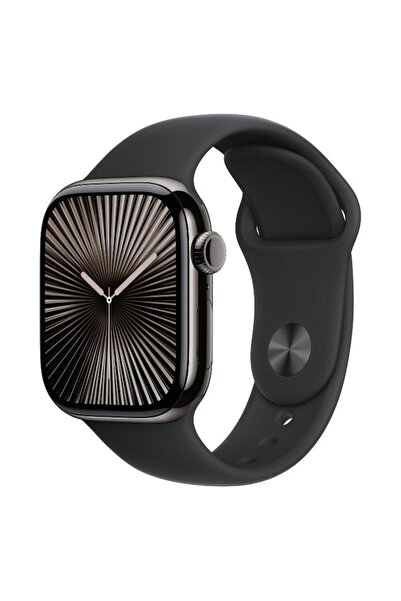 Apple Watch 10 GPS + Cellular 42mm Slate Titanium, LTPO OLED, 64GB, Black Spo...