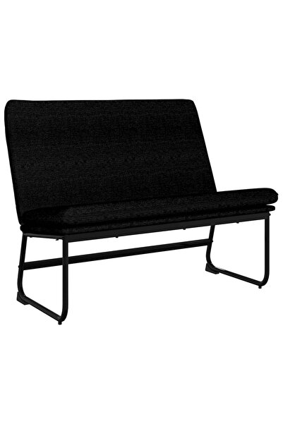 vidaxl Bancă, negru, 100x75x76 cm, material textil