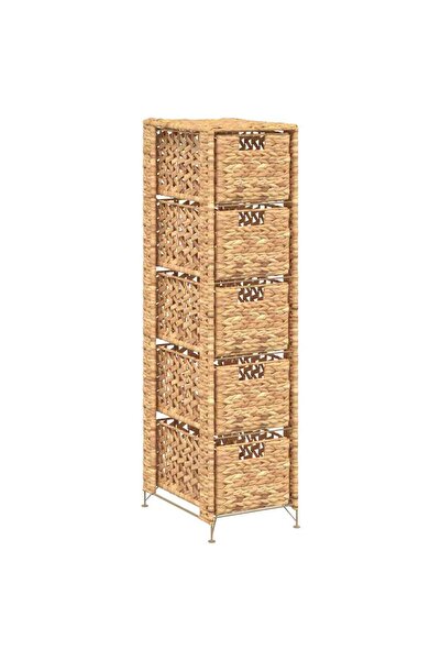vidaxl Unitate de depozitare cu 5 coșuri 25,5x37x100 cm zambilă de apă