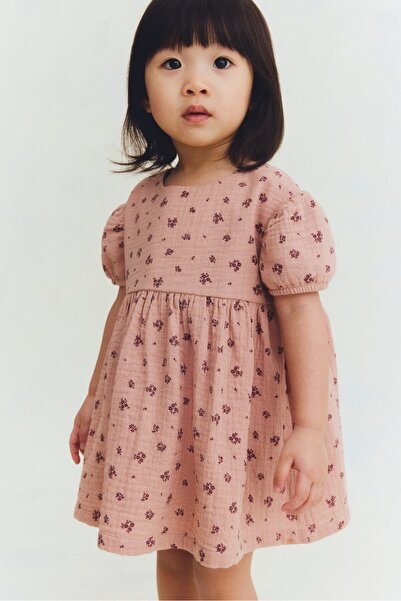 H&M Pamuklu Muslin Elbise