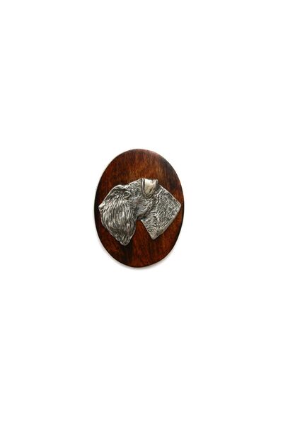 Art - Dog Schnauzer III - Dog show brooch, starter number clip, dog pin by Ar...