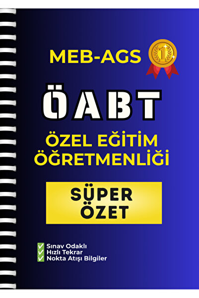 Pratik Kaynak Yayınları 2026 MEB-AGS ÖABT Özel Eğitim Öğretmenliği Süper Özet...