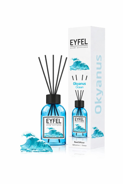 Eyfel Odorizant de cameră Ocean, Parfum ambiental cu bețișoare, 55 ml