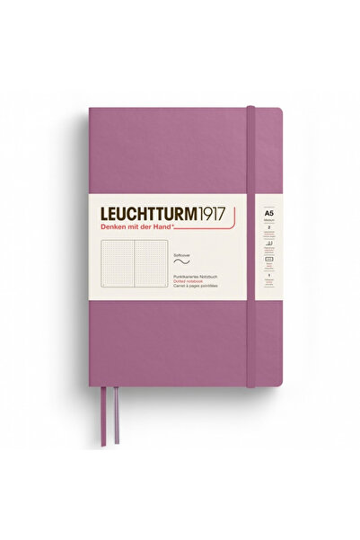 Leuchtturm Caiet A5 punctat cu copertă flexibilă în culoarea roz prăfuit