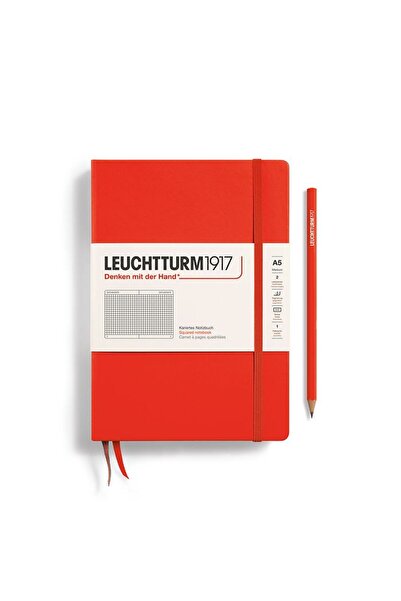 Leuchtturm Caiet A5 Aritmetică Copertă Cartonată Portocaliu Închis Lobster