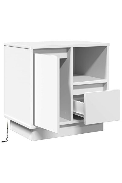vidaxl Dulap de noapte cu sertar Alb 50 x 34,5 x 50 cm Lemn compozit