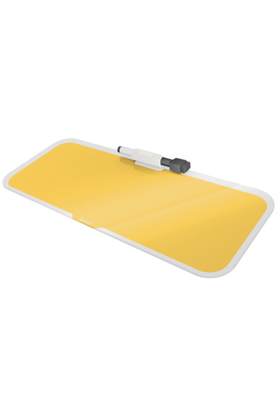 Leitz Glass Desk Lamp with Tripod for Office Yellow Amber COSY