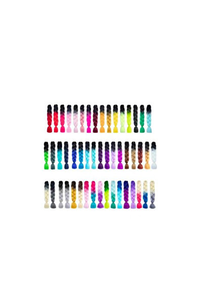 Lucy Style 2000 Colored Extensions for Braids Two-Tone Black-Cyclamen Lucy St...