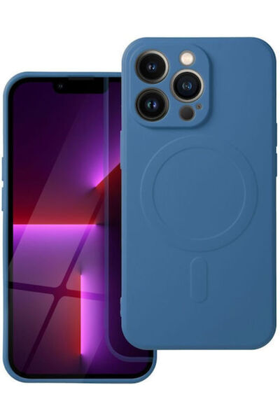 OEM Μαγνητική Πίσω Θήκη Σιλικόνης Μπλε (iPhone 13 Pro)