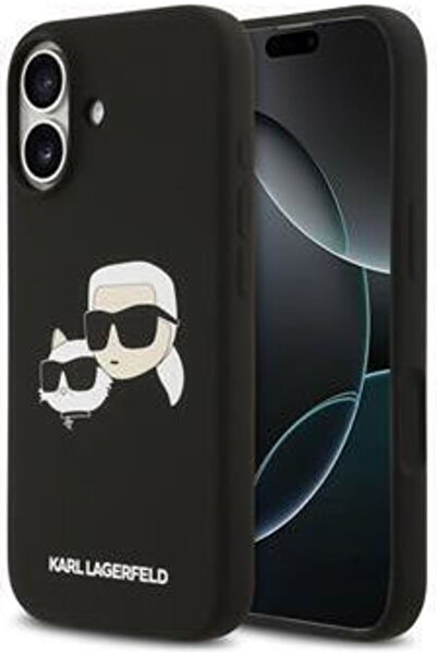 Karl Lagerfeld Θήκη Magsafe Διπλών Κεφαλών από Υγρή Σιλικόνη για iPhone 17 Μα...