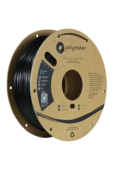 Polymaker PolyLite PETG 1.75mm Black (Negru) 1kg