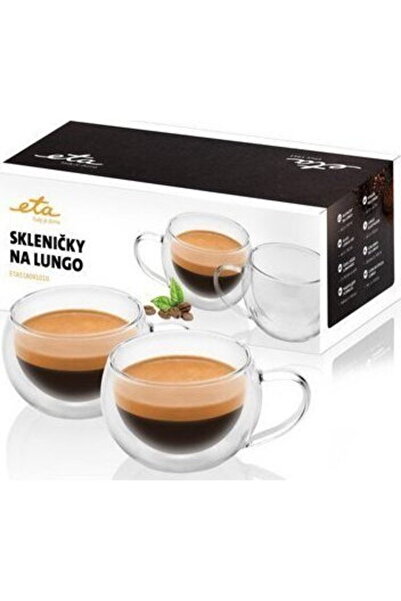 ETA Set 2 cesti pentru espresso lung 5180 91010, 160 ml, pereti dubli din sti...