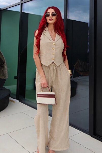 Pretty Compleu din bumbac format din pantalon si vesta