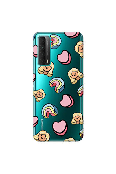 Other Huawei P Smart 2021 Girl rainbow and hearts Transparent Silicone TPU Θήκη