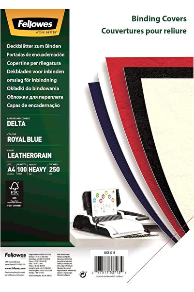 Fellowes Copertine din carton A4 Albastru închis 100/Top