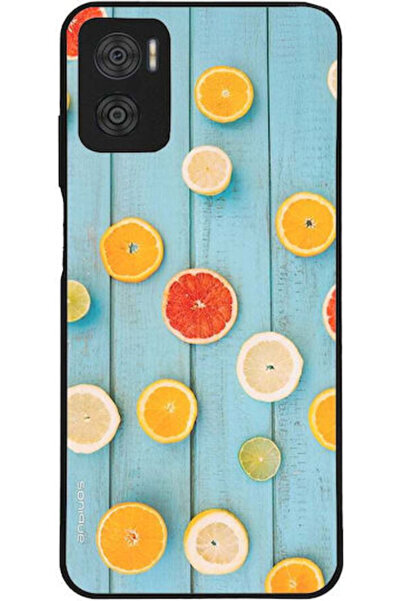 Other Θήκη Sonique Σειρά Φρούτων για Motorola Moto E22 4G Γκρέιπφρουτ