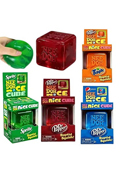 Needoh 2 Jucării antistres Squishy Cub de Gheață, model cub de gheață - - Pep...