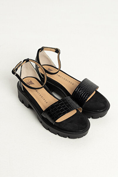 exclusives.ro Sandale Friday - Croco Black 2.0 - Marimea 39
