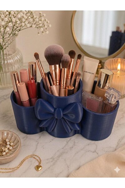 3D MESHİNG Decorative Makeup Organizer with Bow