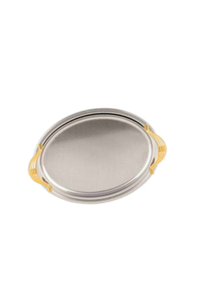 Osena Oval serving tray with handles Deco Art, 40 x 27 cm, Silver