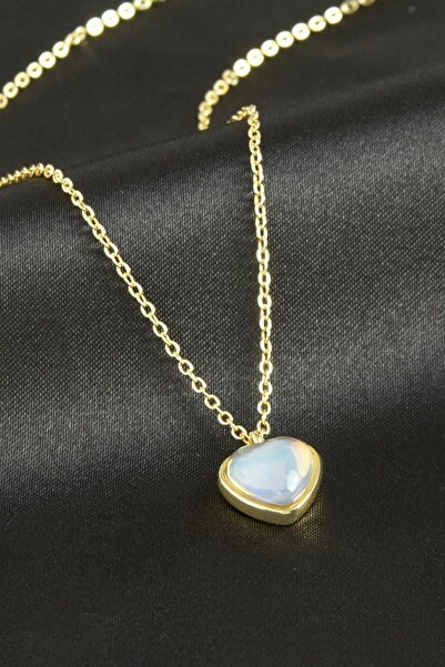 ZERO LAND Gldisptm Heart (170726) Glass Necklace-Yellow