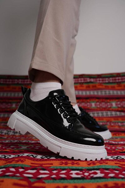 Generic Brand Kb-702 Kuback Black Patent Leather Casual Men's Shoes