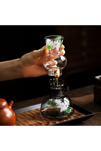 Generic Vintage-Inspired Clear Glass Lantern with Permanent Fiberglass Wick –...
