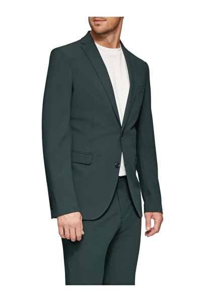s.Oliver BLACK LABEL Sacou elegant pentru bărbați, croială slim fit, verde în...