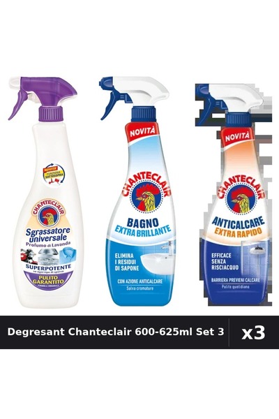 Chanteclair Set 3 Degresant Universal 600-625ml - Mosc Alb, Extra Stralucire,...