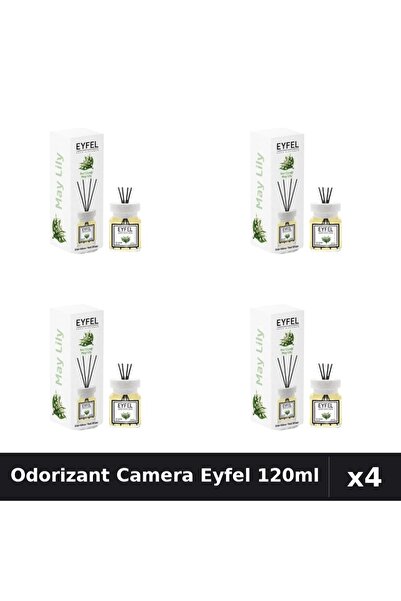 Eyfel Set 4 Odorizant Camera cu Betisoare Lacramioare 120ml - Parfum Intens