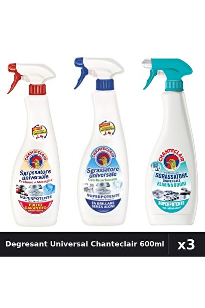 Chanteclair Set 3 Degresant Universal 600ml - Marsilia, Bicarbonat, Anti-Miros