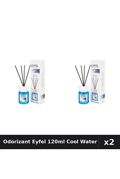 Eyfel Set 2 Odorizant Camera cu Betisoare Cool Water 120ml - Parfum Intens
