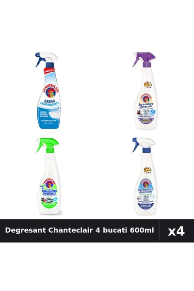 Chanteclair Set 4 Degresant Universal 600ml - Lavanda, Lamaie, Bicarbonat, Ex...