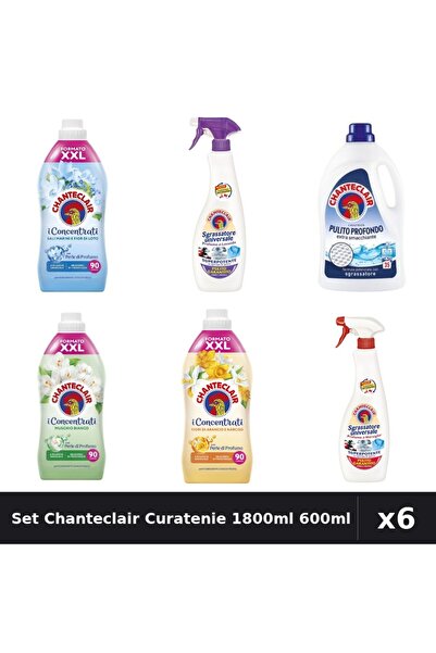 Chanteclair Set 6 Balsam și Degresant - 1800ml, 600ml - Saruri Marine, Lavand...