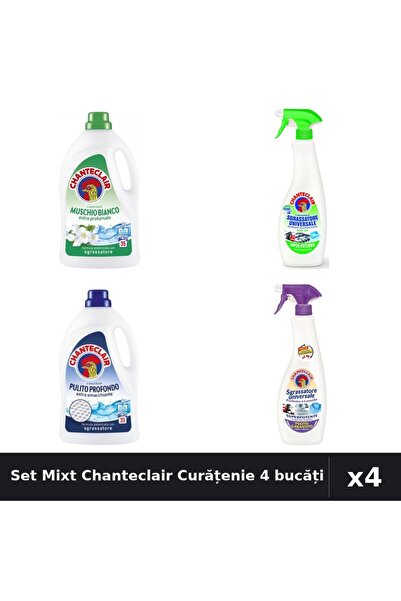 Chanteclair Set 4 Detergent și Degresant 1575ml 600ml - Mosc Alb, Lămâie, Lav...