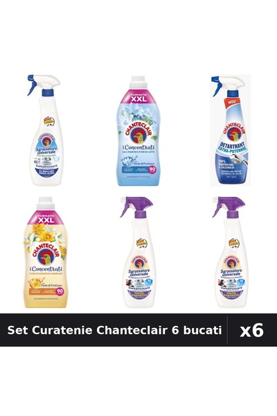 Chanteclair Set 6 Curatenie - 2x Balsam 1800ml, 3x Degresant 600ml, Detartran...