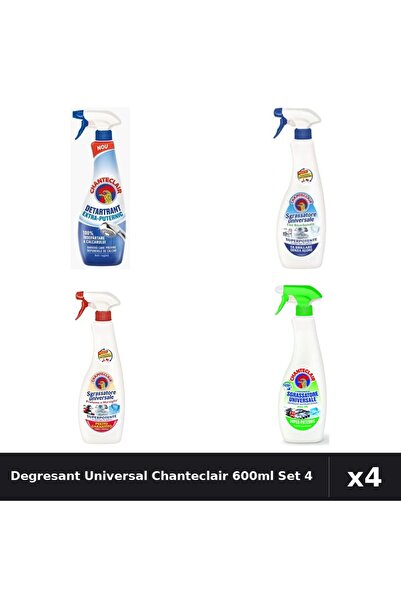 Chanteclair Set 4 Degresant Universal 600ml + Detartrant 625ml - Bicarbonat, ...