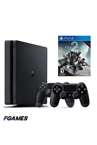 Sony Consola Playstation 4 Slim Ps4 1TB + Două controlere + Destiny 2 PlaySta...