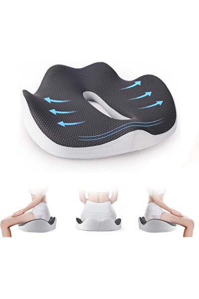 HI-FINE Memory Foam Seat Cushion for Long Sitting, Office/Car Chair, Sciatica...