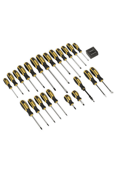 SEALEY Siegen Professional Screwdriver Top Bottom Set , 24 Pieces, Magnetic H...