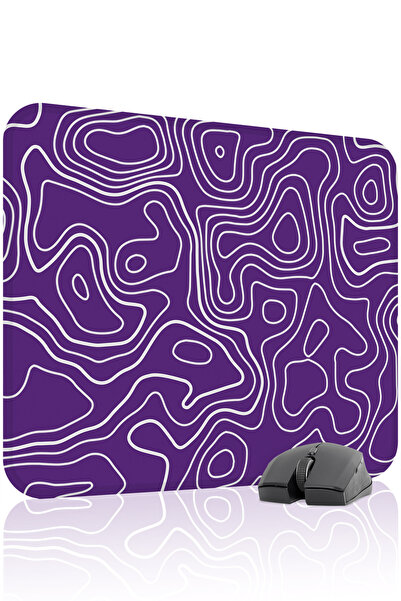 mousepad bastir لوحة ماوس للألعاب باللون الأبيض الأرجواني مقاس 48 × 40 XL، قا...