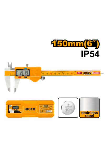 Ingco Digital caliper 150mm 6" IP54