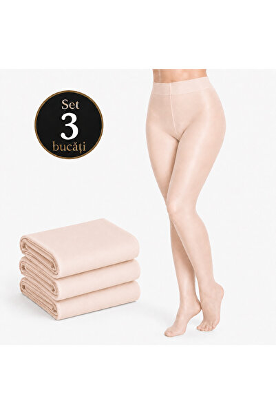 Penti Set 3 Dresuri Damă Light Nude BB Cream Effect 5 DEN, Ultra Fine și Tran...