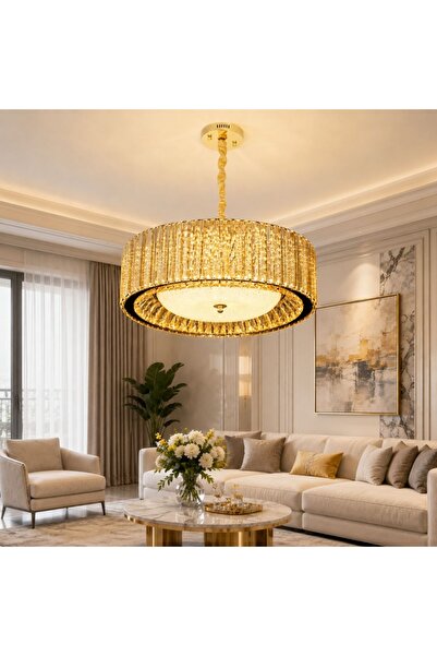 proled Bijou Crystal Chandelier 120W Gold PRO-A6153-500 with Remote Control