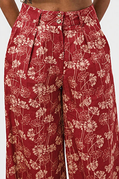Noi Belis Pantaloni Palazzo cu picior larg, cu imprimeu floral SS26PL0002
