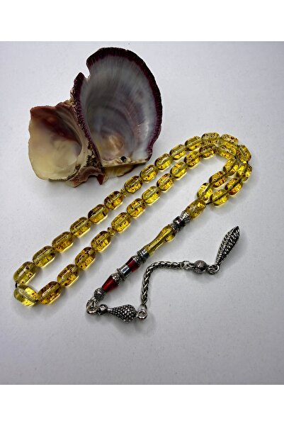 İskenderun Tesbihcilik Handcrafted Nakkaş Imame Fossilized Beirut Amber Praye...