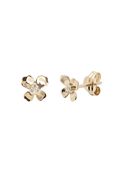 Lisa&Co. Orchid&Spark Gold Earrings Yellow gold / Zircon / White