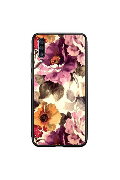 Other Samsung A70 Daisies and roses Black Glossy Θήκη