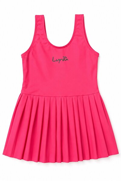 Mnk Baby&Kids Kız Çocuk Piliseli Deniz Elbise Mayosu M00825 FUŞYA